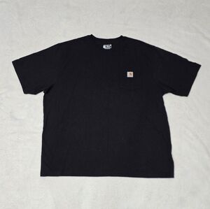 Men's Carhartt T-Shirt Black Loose Fit Crew Neck Short Sleeve Pullover Size 2XL